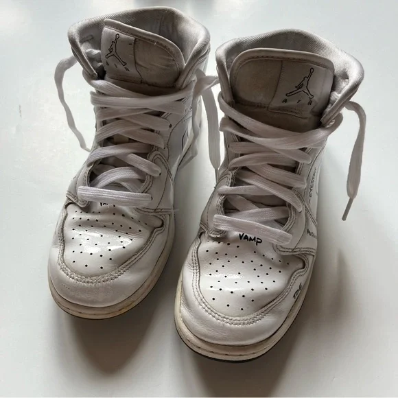 Nike Air Jordan 1 Mid SS GS Schematic- Youth- Size 5.5Y - [DQ1864-100] - Picture 8 of 15